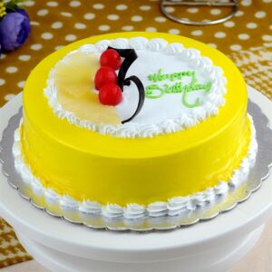 EGG LESS PINE APPLE BIRTHDAY CAKE
